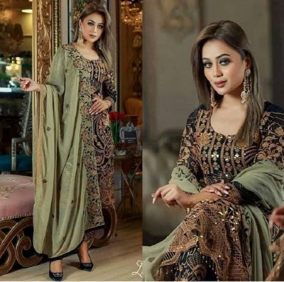 Premium Embroidered Georgette Party Suit SP002